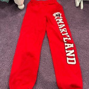 University of Maryland Red Sweatpants